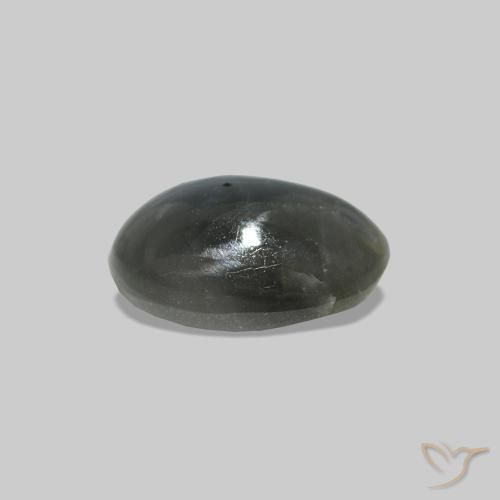 0.71캐럿 천연 미디엄 그레이 Cat's Eye Alexandrite, 타원형, 불투명체