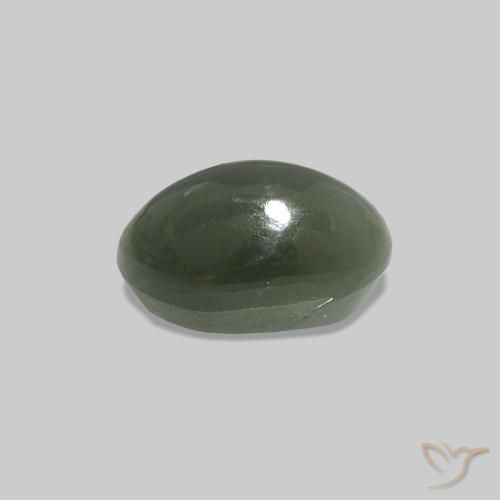 0.73캐럿 천연 회색 녹색 Cat's Eye Alexandrite, 타원형, 불투명체