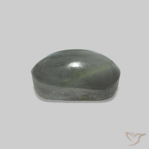 0.92캐럿 천연 미디엄 그레이 Cat's Eye Alexandrite, 타원형, 불투명체