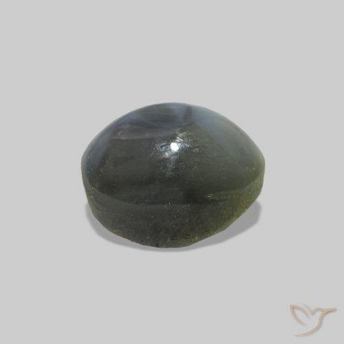 1.00캐럿 천연 옅은 녹색을 띤 회색 Cat's Eye Alexandrite, 타원형, 불투명체