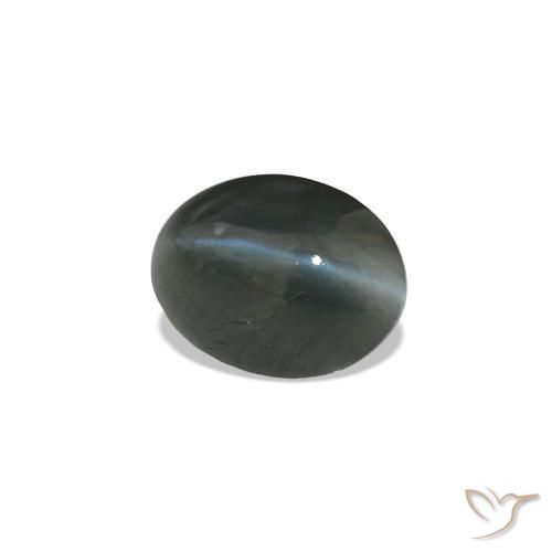 0.96캐럿 천연 스틸 그레이 Cat's Eye Alexandrite, 타원형, 불투명체