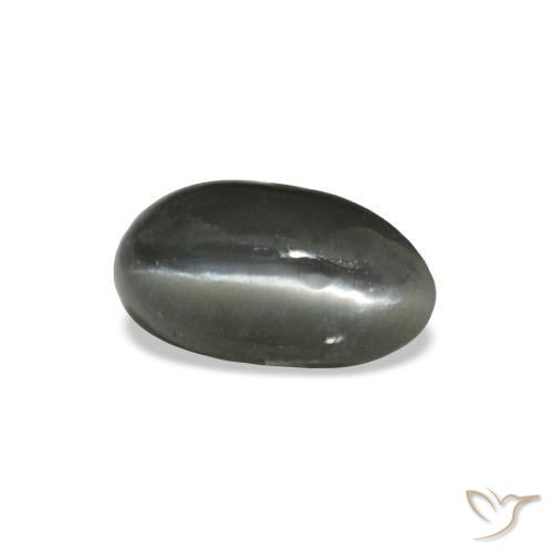 0.45캐럿 천연 스틸 그레이 Cat's Eye Alexandrite, 타원형 컷, 5.1×2.8 mm, 불투명체