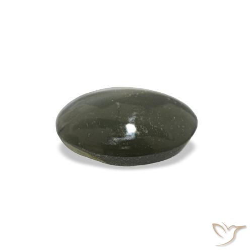 0.42캐럿 천연 스틸 그레이 Cat's Eye Alexandrite, 타원형 컷, 5.2×3.9 mm, 불투명체