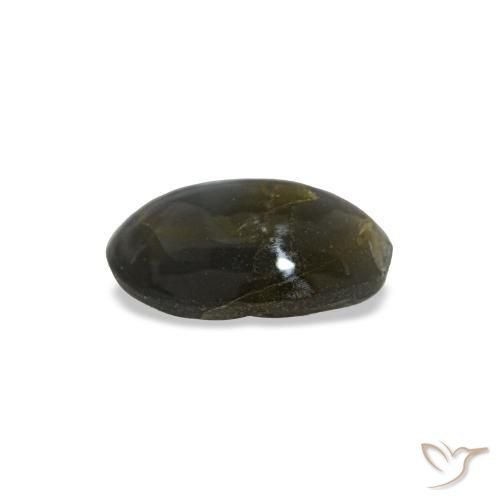 0.48캐럿 천연 스틸 그레이 Cat's Eye Alexandrite, 타원형 컷, 5.6×4.2 mm, 불투명체