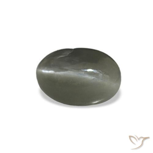 0.35캐럿 천연 미디엄 그레이 Cat's Eye Alexandrite, 타원형 컷, 5.2×3.5 mm, 불투명체