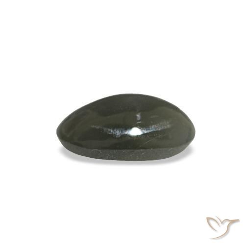 0.35캐럿 천연 미디엄 그레이 Cat's Eye Alexandrite, 타원형 컷, 5.2×3.5 mm, 불투명체