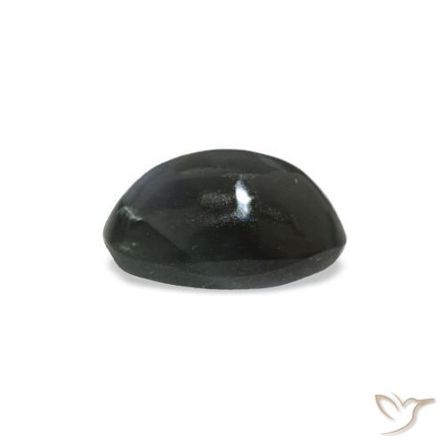 0.43캐럿 천연 어두운 회색 Cat's Eye Alexandrite, 타원형 컷, 5.3×3.3 mm, 불투명체