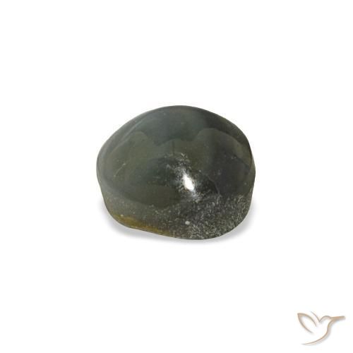 0.85캐럿 천연 미디엄 그레이 Cat's Eye Alexandrite, 라운드 컷, 5.08 mm, 불투명체