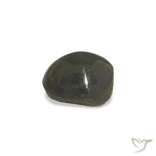 0.80캐럿 천연 어두운 회색 Cat's Eye Alexandrite, 타원형 컷, 4.9×4.7 mm, 불투명체