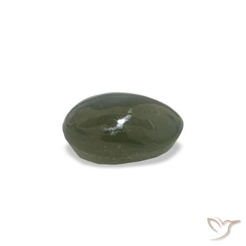 0.50캐럿 천연 미디엄 그레이 Cat's Eye Alexandrite, 타원형 컷, 5.3×3.5 mm, 불투명체