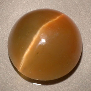 3.62캐럿 천연 허니 Cat's Eye Apatite, 투명한, 8.80 mm, 투명/반투명