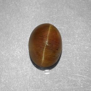 2.32캐럿 천연 꿀 캣츠아이 아파타이트, 타원형 컷, 투명한