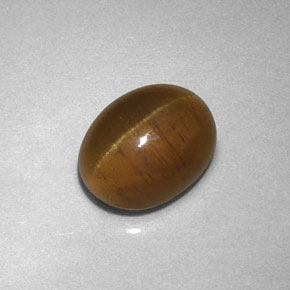 2.85캐럿 천연 녹빛 골든 Cat's Eye Apatite, 투명한, 8.7×6.6 mm, 투명/반투명