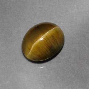 1.87캐럿 천연 골든 그린 Cat's Eye Apatite, 투명한, 7.9×6.5 mm, 투명/반투명