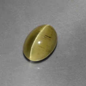 1.47캐럿 천연 골든 그린 아파타이트 캣츠아이, 투명한, 투명/반투명