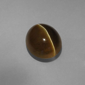 6.36캐럿 천연 골든 그린 캣츠아이 아파타이트, 투명한, 투명/반투명