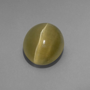 4.80캐럿 천연 그린 Cat's Eye Apatite, 투명한, 10.6×8.9 mm, 투명/반투명
