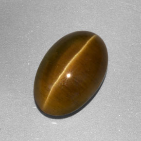 3.86캐럿 천연 녹빛 골든 Cat's Eye Apatite, 투명한, 11.3×7.5 mm, 투명/반투명
