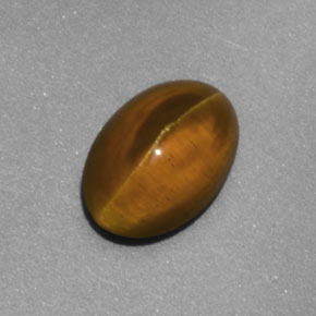 2.02캐럿 천연 녹빛 골든 Cat's Eye Apatite, 투명한, 8.3×5.9 mm, 투명/반투명