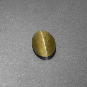 1.11캐럿 천연 골든 그린 캣츠아이 아파타이트, 투명한, 투명/반투명