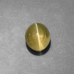 1.82캐럿 천연 골든 그린 캣츠아이 아파타이트, 투명한, 투명/반투명