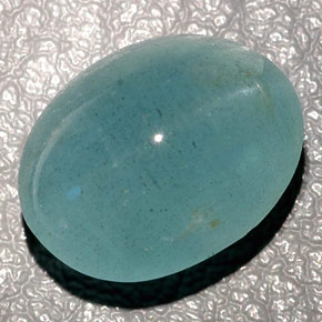 11.04캐럿 천연 블루그린 Cat's Eye Aquamarine, 투명한, 14.1×10.5 mm, 투명/반투명