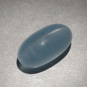 9.28캐럿 천연 블루그린 Cat's Eye Aquamarine, 타원형 컷, 15.6×8.6 mm, 투명한