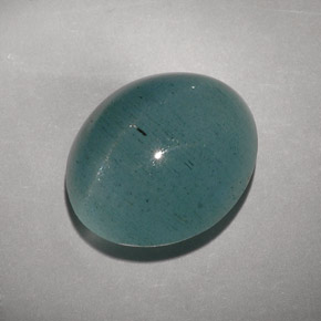 11.55캐럿 천연 블루그린 Cat's Eye Aquamarine, 투명한, 15×12.8 mm, 투명/반투명