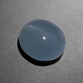 8.46캐럿 천연 블루그린 Cat's Eye Aquamarine, 타원형 컷, 12.6×11.1 mm, 투명한