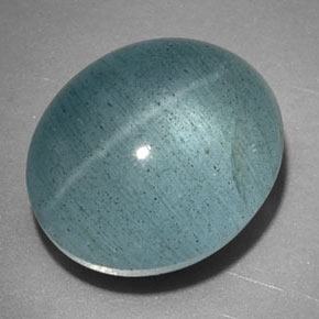 11.08캐럿 천연 블루그린 Cat's Eye Aquamarine, 투명한, 14.1×11.9 mm, 투명/반투명