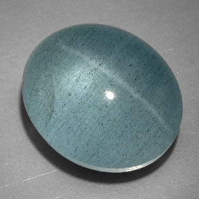 11.08캐럿 천연 블루그린 Cat's Eye Aquamarine, 투명한, 14.1×11.9 mm, 투명/반투명