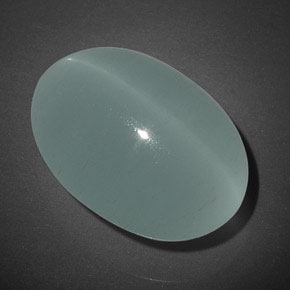 17.04캐럿 천연 블루그린 Cat's Eye Aquamarine, 투명한, 18×12.6 mm, 투명/반투명