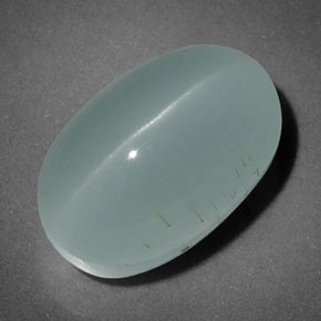 7.70캐럿 천연 블루그린 Cat's Eye Aquamarine, 투명한, 13.6×8.8 mm, 투명/반투명
