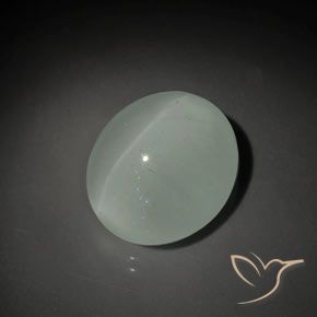 13.10ct 자연스러운 따뜻한 녹색 캣츠아이 아쿠아마린, 타원형, 투명한