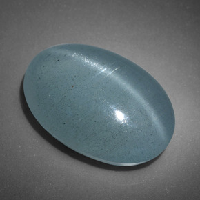 11.78캐럿 천연 녹색-파란색 캣츠아이 아쿠아마린, 타원형 컷, 투명한