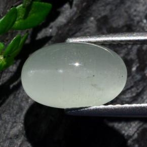 3.12캐럿 천연 청록색 캣츠아이 아쿠아마린, 타원형 컷, 투명한