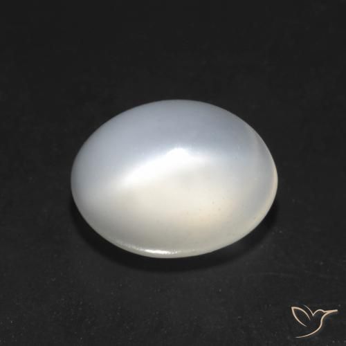 1.51ct 자연스러운 하얀색 캣츠아이 문스톤, 타원형, 투명한