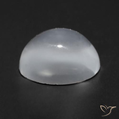 0.97캐럿 천연 반투명 흰색 캣츠아이 문스톤, 타원형 컷, 투명한