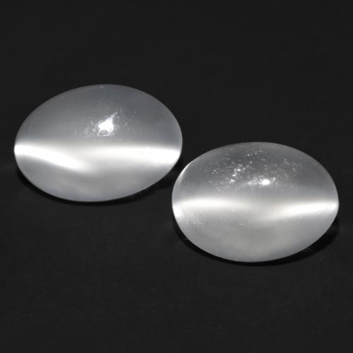 1.77캐럿 타원형 캣츠아이 문스톤, 7.3 x 5.1mm 인도산, Photo A