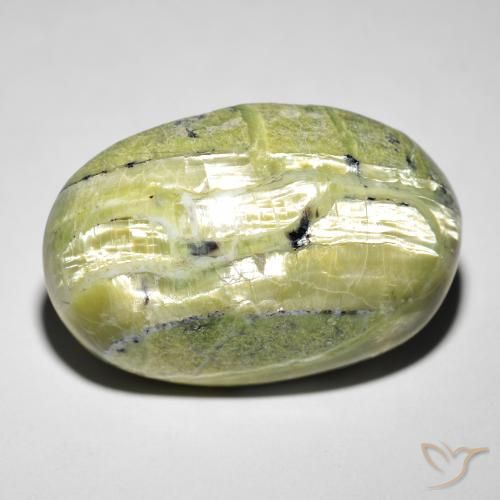 21.88ct 자연스러운 어스 그린 캣츠아이 오팔, 타원형, 불투명체