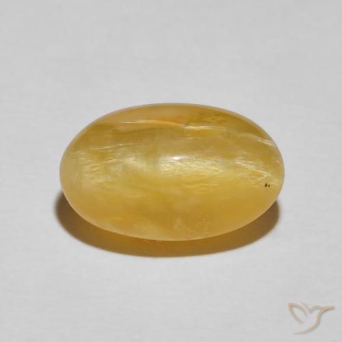 4.84ct 자연스러운 미디엄 골든 캣츠아이 오팔, 타원형, 불투명체