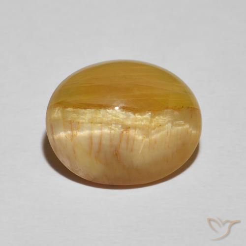 4.86ct 자연스러운 골든 브라운 캣츠아이 오팔, 타원형, 불투명체