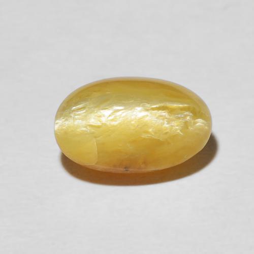 2.61ct 자연스러운 골든 오렌지 캣츠아이 오팔, 타원형, 불투명체