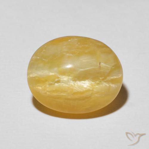 5.56ct 자연스러운 골든 오렌지 캣츠아이 오팔, 타원형, 불투명체