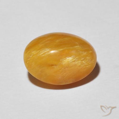 2.93ct 자연스러운 다크 오렌지-골드 캣츠아이 오팔, 타원형, 불투명체