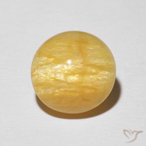 4.42ct 자연스러운 미디엄 골든 캣츠아이 오팔, 타원형, 불투명체