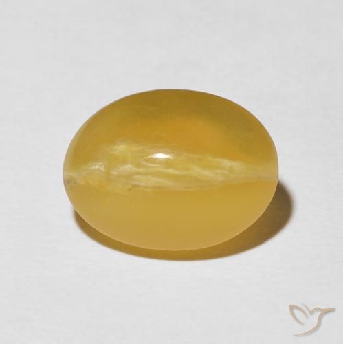 5.81ct 자연스러운 골든 오렌지 캣츠아이 오팔, 타원형, 불투명체