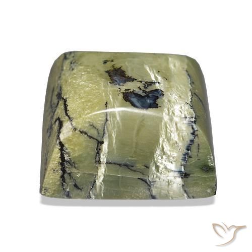 21.06캐럿 천연 미디엄 그린 캣츠아이 오팔, 바게트, 불투명체