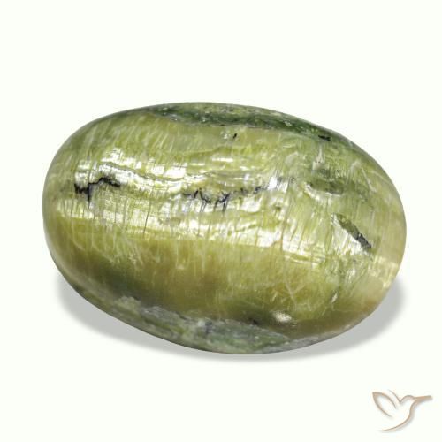 12.02캐럿 천연 멀티컬러 Cat's Eye Opal, 타원형 컷, 17.6×11.9 mm, 불투명체