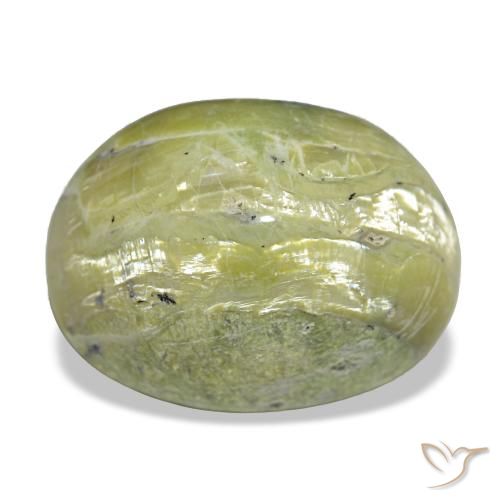 11.22ct 그린 Cat's Eye Opal, 오벌, 불투명체
